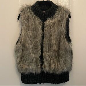 Furry vest, worn once!